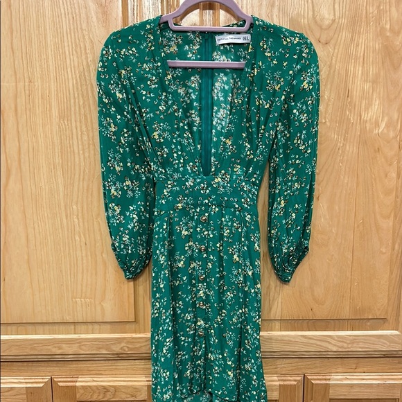 Faithfull The Brand Margot Green Floral Dress - Picture 2 of 14